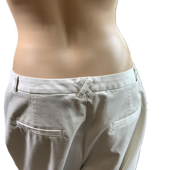 Dockers White Cuffed Hem Stretch Capri Pants Coastal Grandma Preppy Aesthetic 10 - Picture 9 of 14